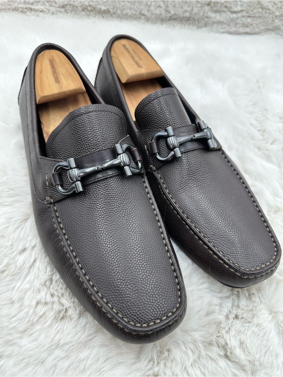 Salvatore Ferragamo Parigi Driver Leather Loafers‎ Gancini Bit brown 11.5 2E main image 13